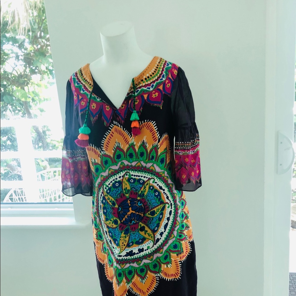 Silk dress in silk Sz 2 by Phoebe Couture.
